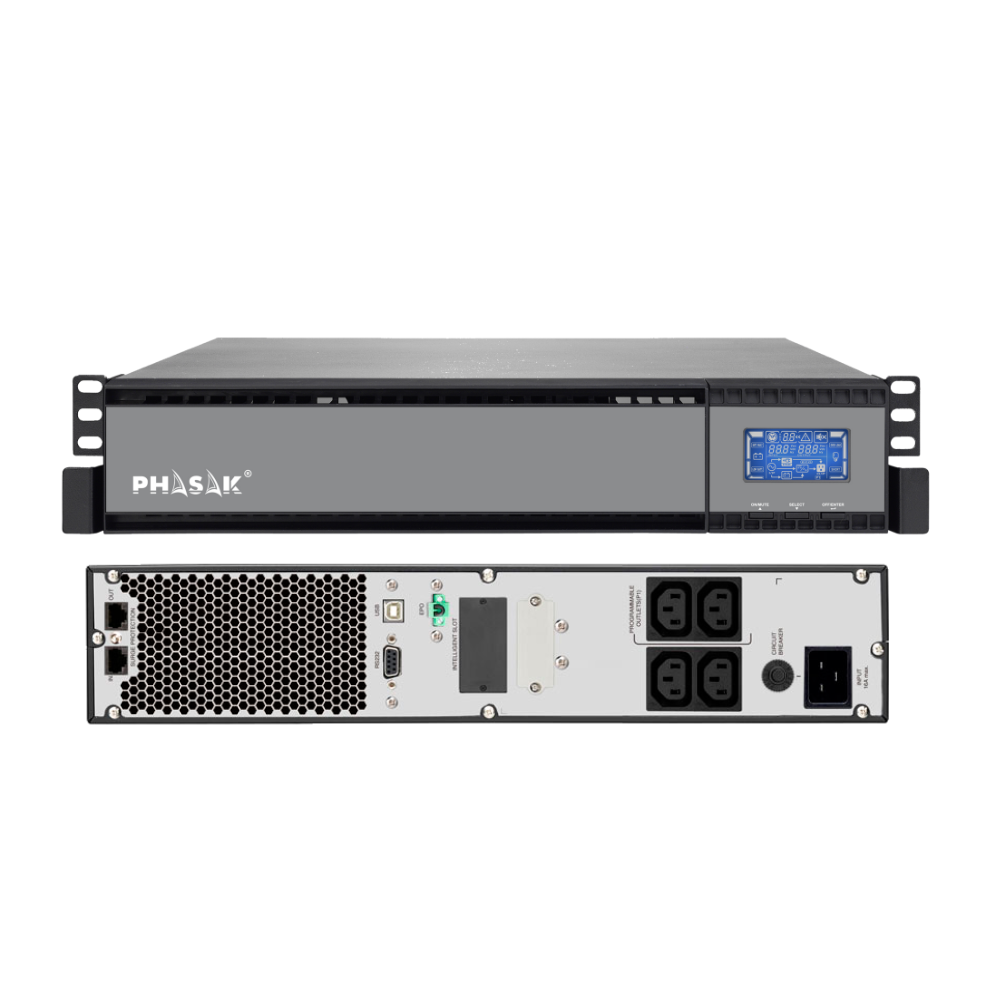 SAI Phasak Online Rack 1000 VA - PH 9310 SAI Phasak Online Rack 1000 VA - PH 9310 – 1 Serie Online Rack PHASAK PH 9310 nSAI UPS Online Doble Conversion 19 pulgadas