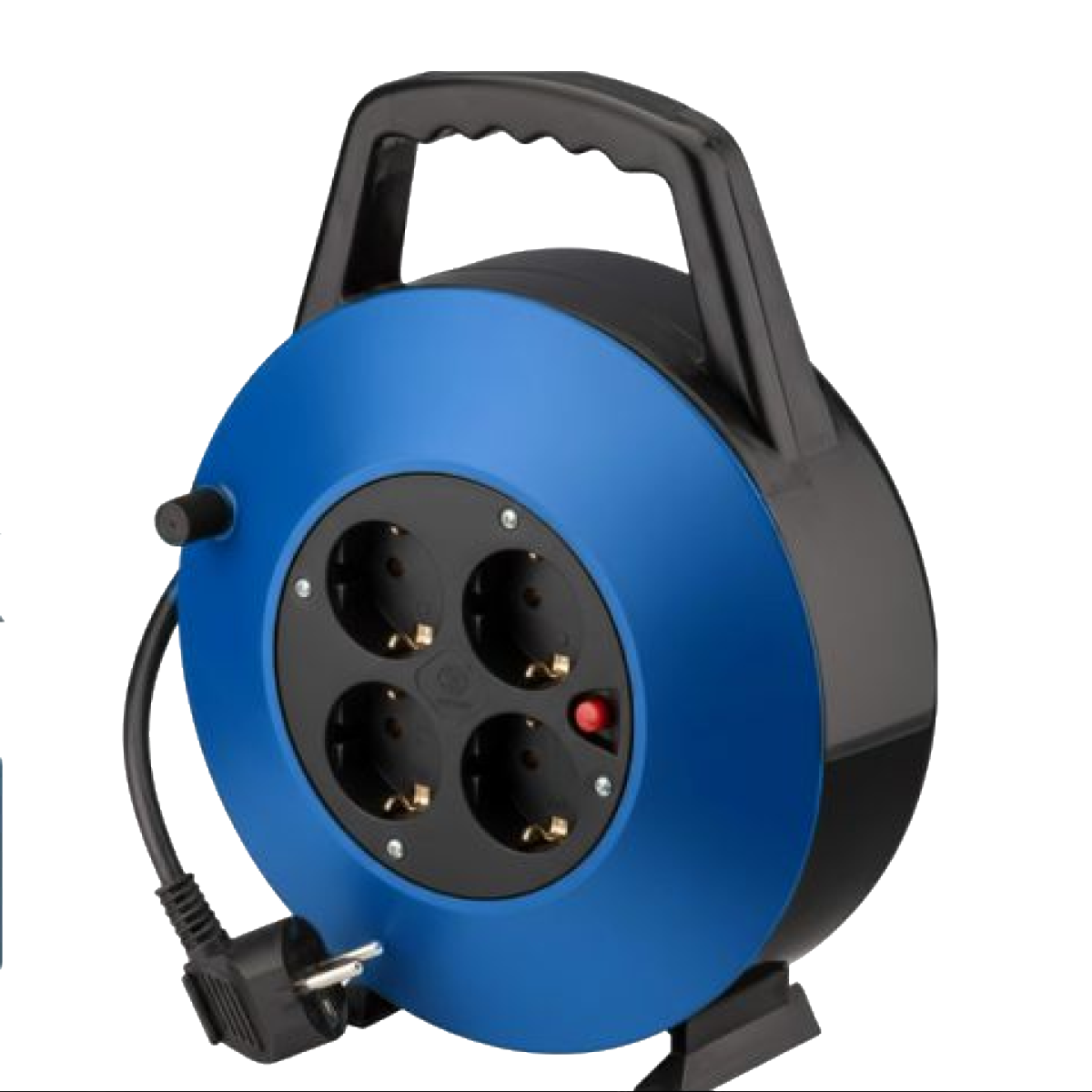 Regleta enrollable PHASAK 4× Schuko con protección – 10 m (BN 3411)