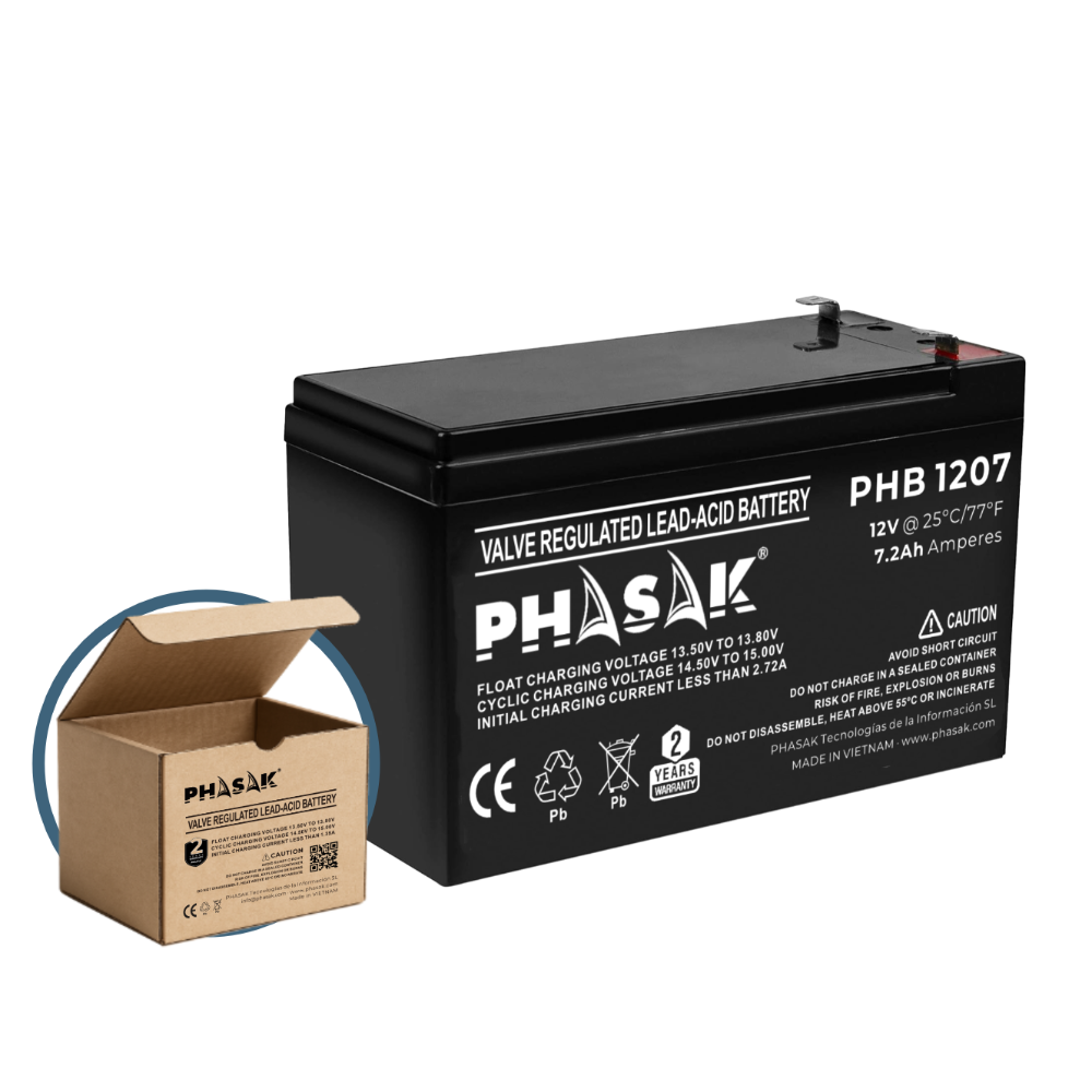 Batería 12V 7Ah PHASAK - PHB 1207
