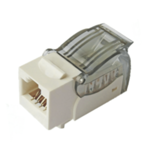 Conector Keystone RJ45 Cat.6A FTP · Toolless · 90º · Blindado · Blanco - PHK 2222