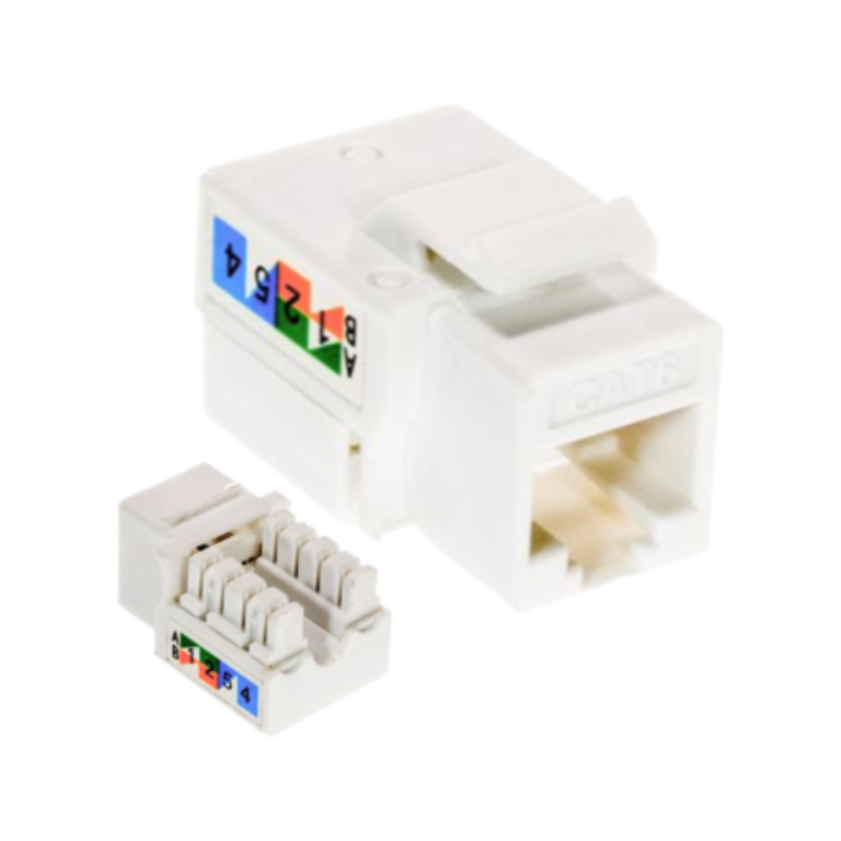Conector Rj45 Keystone Conector Keystone RJ45 PHASAK Cat.6 UTP Toolless con salida de 180º ...