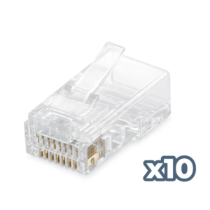 Conector RJ45 Cat.6 UTP · 23AWG · Sólido · Pack 10 - PHK 45C6