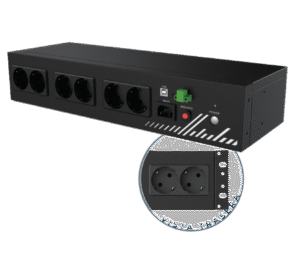 SAI PHASAK COMPACT 800 VA para rack 19" con 8 tomas Schuko – PH 9202