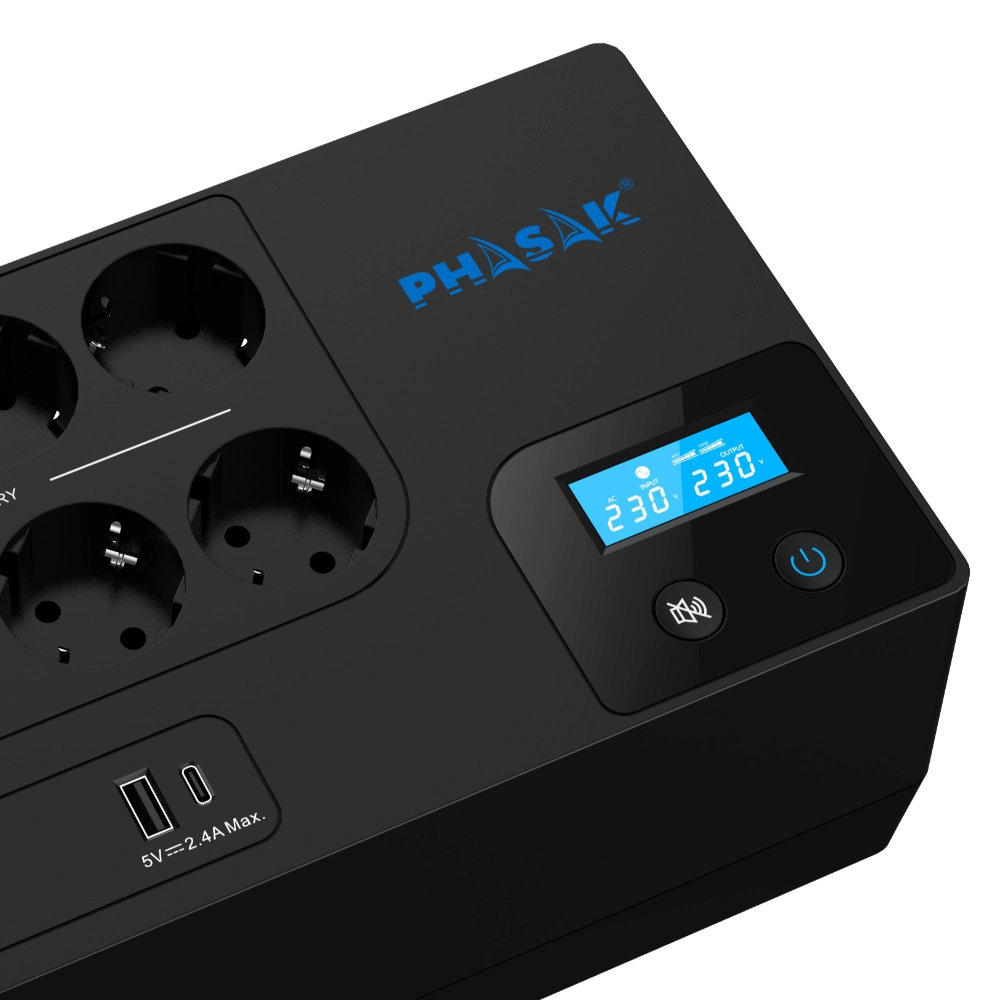 SAI PHASAK Smart HOME Interactivo 1050 VA - PH 9479 SAI PHASAK Smart HOME Interactivo 1050 VA - PH 9479 – PHASAK Serie Smart Home PH 9478 9479 e