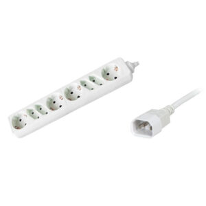 Regleta PHASAK 4 tomas Schuko + 4 tomas Europlug con conector SFO sin interruptor 1,5 m – BN 0964