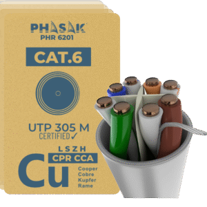 Cable UTP Cat.6 100% cobre LSZH CPR Cca 350 m – PHR 6201 | PHASAK