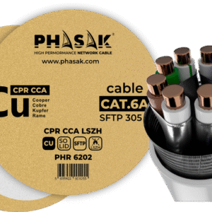Bobina S/FTP Cat.6A 100% cobre sólido LSZH · CPR Cca · Certificado · 305 m – PHR 6202
